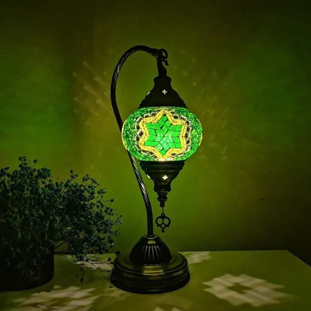 Mosaikkunst - Håndlavet Tyrkisk Mosaiklampe